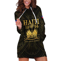 Haiti 1804 Hoodie Dress Polynesian Gold Neg Maron LT05 Gold - Polynesian Pride