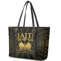 Haiti 1804 Leather Tote Bag Polynesian Gold Neg Maron LT05 - Polynesian Pride