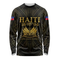 Haiti 1804 Long Sleeve Shirt Polynesian Gold Neg Maron