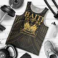 Haiti 1804 Men Tank Top Polynesian Gold Neg Maron LT05 - Polynesian Pride