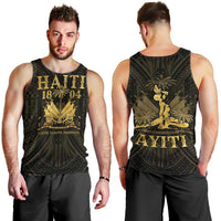 Haiti 1804 Men Tank Top Polynesian Gold Neg Maron LT05 - Polynesian Pride
