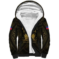 Haiti 1804 Sherpa Hoodie Polynesian Gold Neg Maron LT05 Unisex Gold - Polynesian Pride