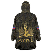 Haiti 1804 Wearable Blanket Hoodie Polynesian Gold Neg Maron LT05 - Polynesian Pride