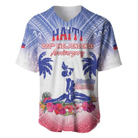 Personalised Haiti Independence Day Baseball Jersey Neg Maron Polynesian Style LT05 - Polynesian Pride