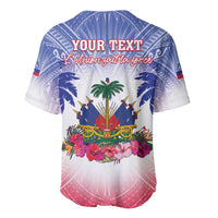Personalised Haiti Independence Day Baseball Jersey Neg Maron Polynesian Style LT05 - Polynesian Pride