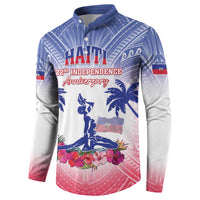 Personalised Haiti Independence Day Button Sweatshirt Neg Maron Polynesian Style LT05 - Polynesian Pride