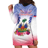 Personalised Haiti Independence Day Hoodie Dress Neg Maron Polynesian Style LT05 - Polynesian Pride