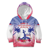Personalised Haiti Independence Day Kid Hoodie Neg Maron Polynesian Style LT05