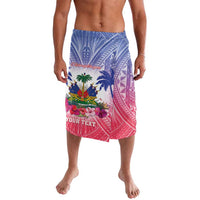 Personalised Haiti Independence Day Lavalava Neg Maron Polynesian Style LT05 Blue - Polynesian Pride