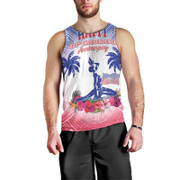 Personalised Haiti Independence Day Men Tank Top Neg Maron Polynesian Style LT05 - Polynesian Pride
