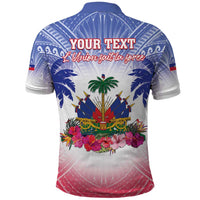 Personalised Haiti Independence Day Polo Shirt Neg Maron Polynesian Style LT05 - Polynesian Pride