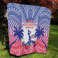 Haiti Independence Day Quilt Neg Maron Polynesian Style LT05 - Polynesian Pride