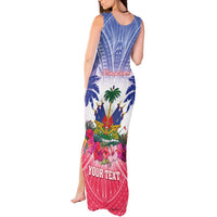 Personalised Haiti Independence Day Tank Maxi Dress Neg Maron Polynesian Style LT05 - Polynesian Pride