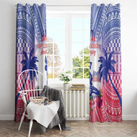 Haiti Independence Day Window Curtain Neg Maron Polynesian Style LT05 - Polynesian Pride