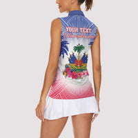 Personalised Haiti Independence Day Women Sleeveless Polo Shirt Neg Maron Polynesian Style LT05 - Polynesian Pride