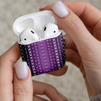 Purple Samoa Malu Tattoo Inspired AirPods Case LT05 - Polynesian Pride