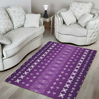 Purple Samoa Malu Tattoo Inspired Area Rug - Polynesian Pride