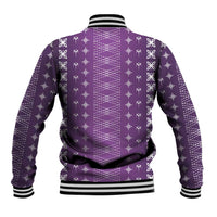 Purple Samoa Malu Tattoo Inspired Baseball Jacket LT05 - Polynesian Pride