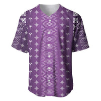 Purple Samoa Malu Tattoo Inspired Baseball Jersey LT05 Purple - Polynesian Pride