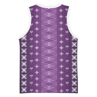 Purple Samoa Malu Tattoo Inspired Basketball Jersey LT05 - Polynesian Pride