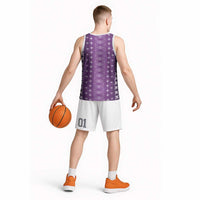 Purple Samoa Malu Tattoo Inspired Basketball Jersey LT05 - Polynesian Pride