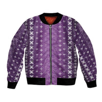 Purple Samoa Malu Tattoo Inspired Bomber Jacket - Polynesian Pride