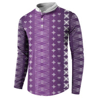 Purple Samoa Malu Tattoo Inspired Button Sweatshirt LT05 - Polynesian Pride