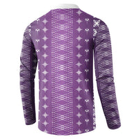 Purple Samoa Malu Tattoo Inspired Button Sweatshirt LT05 - Polynesian Pride
