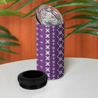 Purple Samoa Malu Tattoo Inspired 4 in 1 Can Cooler Tumbler LT05 - Polynesian Pride