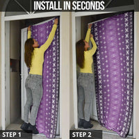 Purple Samoa Malu Tattoo Inspired Door Cover LT05 - Polynesian Pride