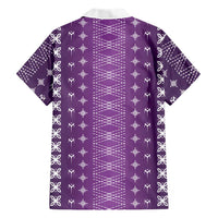 Purple Samoa Malu Tattoo Inspired Family Matching Puletasi and Hawaiian Shirt LT05 - Polynesian Pride