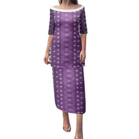 Purple Samoa Malu Tattoo Inspired Family Matching Puletasi and Hawaiian Shirt - Polynesian Pride
