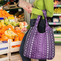 Purple Samoa Malu Tattoo Inspired Grocery Bag - Polynesian Pride