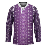 Purple Samoa Malu Tattoo Inspired Hockey Jersey LT05 Unisex Purple - Polynesian Pride