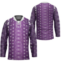 Purple Samoa Malu Tattoo Inspired Hockey Jersey LT05 - Polynesian Pride