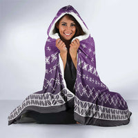 Purple Samoa Malu Tattoo Inspired Hooded Blanket LT05 - Polynesian Pride
