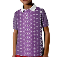 Purple Samoa Malu Tattoo Inspired Kid Polo Shirt - Polynesian Pride