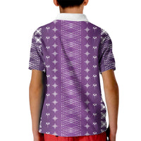 Purple Samoa Malu Tattoo Inspired Kid Polo Shirt LT05 - Polynesian Pride
