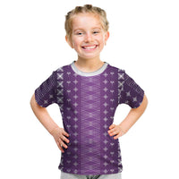 Purple Samoa Malu Tattoo Inspired Kid T Shirt LT05 Purple - Polynesian Pride