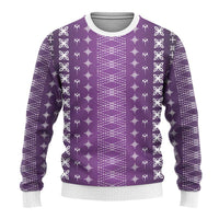 Purple Samoa Malu Tattoo Inspired Ugly Christmas Sweater LT05 - Polynesian Pride