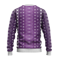 Purple Samoa Malu Tattoo Inspired Ugly Christmas Sweater LT05 - Polynesian Pride