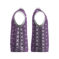 Purple Samoa Malu Tattoo Inspired Christmas Knitted V-Neck Vest - Polynesian Pride
