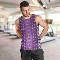 Purple Samoa Malu Tattoo Inspired Men Tank Top - Polynesian Pride