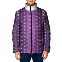 Purple Samoa Malu Tattoo Inspired Padded Jacket LT05 Men Purple - Polynesian Pride