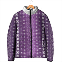 Purple Samoa Malu Tattoo Inspired Padded Jacket LT05 - Polynesian Pride