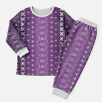 Purple Samoa Malu Tattoo Inspired Christmas Pajama Set LT05 Men Purple - Polynesian Pride