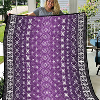 Purple Samoa Malu Tattoo Inspired Quilt - Polynesian Pride