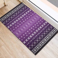 Purple Samoa Malu Tattoo Inspired Rubber Doormat LT05 - Polynesian Pride
