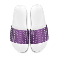 Purple Samoa Malu Tattoo Inspired Slide Sandals - Polynesian Pride