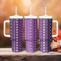 Purple Samoa Malu Tattoo Inspired Tumbler With Handle - Polynesian Pride